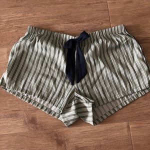 Green/Navy Silky Sleep Shorts